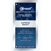 Смужки для відбілювання зубів Crest 3D Whitestrips Supreme Bright 1 шт (1 смужка для верхніх та 1 для нижніх зубів)