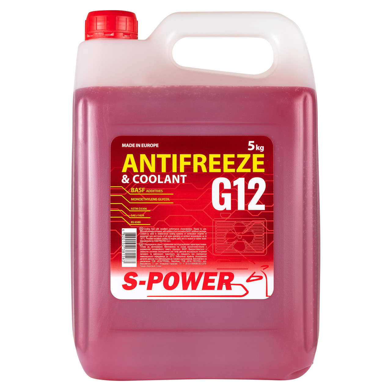 Тосол (-30) (5 кг) червоний G12 S-POWER