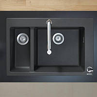 Мойка для кухни встраиваемая 770*510мм цвет черный графит S510-F635 Hansgrohe