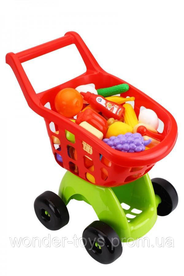 Тележка для покупок + набор продуктов, сетка 47*44*35см, ТМ Технок ...