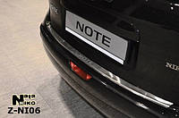 Накладка на бампер Nissan Note 2006- с загибом Z-NI06
