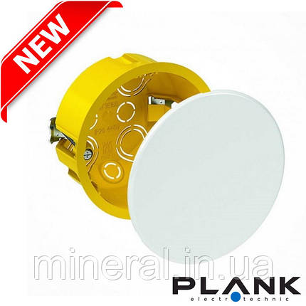 Коробка розподільча MB102 80х45мм (850°С) для порожніх стін, з кришкою, Plank (PLK6002400), фото 2
