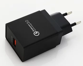 Зарядний пристрій для телефону з швидкою зарядкою + кабель Type-C REDDAX RDX-028 |1USB, 3A, QC| Чорний