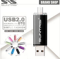 Флешка SUNTRSI, microUSB (OTG) -USB 2.0, 16Gb - Case&Glass