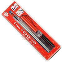 Ручка для каллиграфии Pilot "Parallel Pen" 1,5мм перьевая, черный+красный картридж