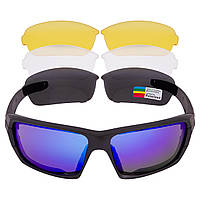 Cпортивні сонячні окуляри ROLLBAR в футлярі TY-6938 polirazed чорний