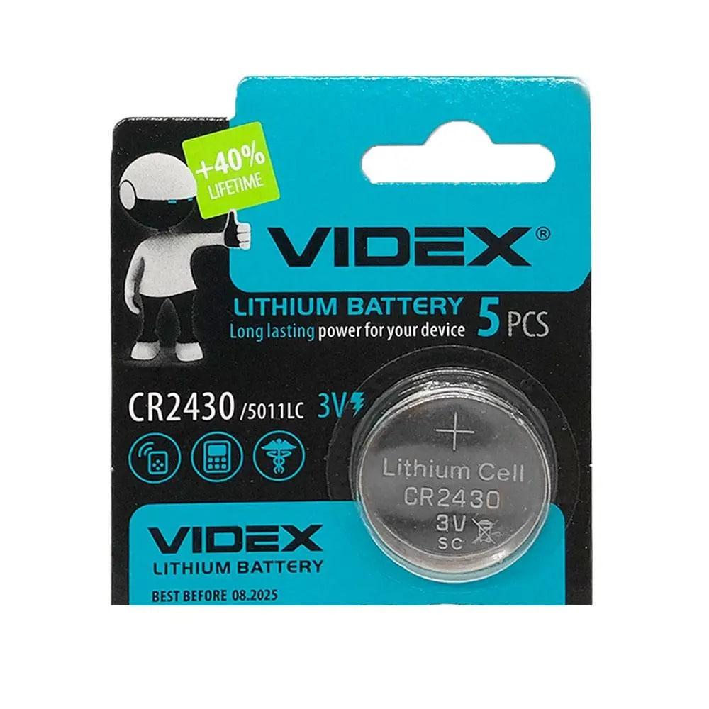 Батарейка Videx літієва CR2430 5 pcs (ціна за 1бат.)