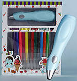 Електричний акумуляторний фломограф (аерограф) Tenwin 8084 у наборі для творчості, фото 5