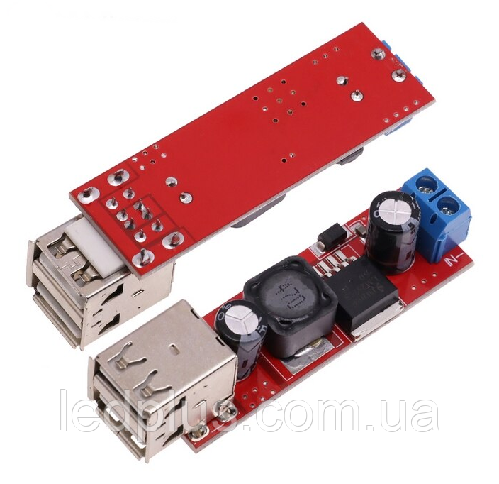 Понижуючий стабілізатор напруги LM2596 5В USB