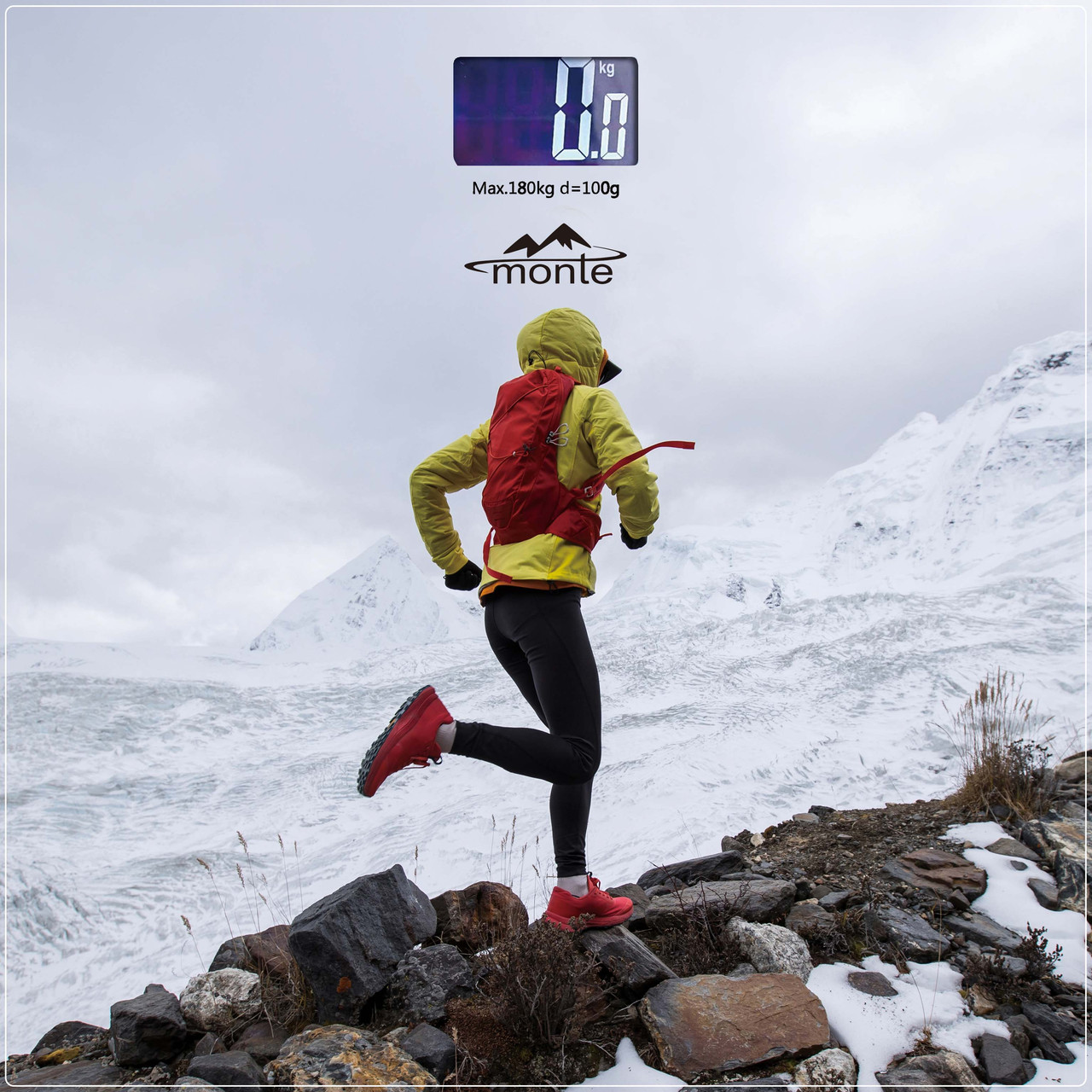 Ваги підлогові електронні скляні Monte MT-6011-7 до 180 кг з високою точністю