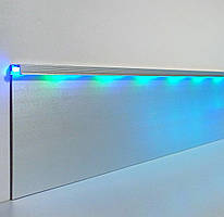 Прихований LED плінтус під гіпсокартон BEST DEAL 4/100 срібло матове 100 мм, L-2,5м