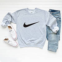 Женский осенний свитшот лонгслив кофта Nike Найк Серый