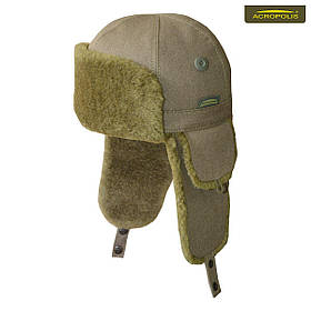 Шапка вушанка зимова тепла чоловіча утеплена рибальська Acropolis ОШР-12 зі штучним хутром