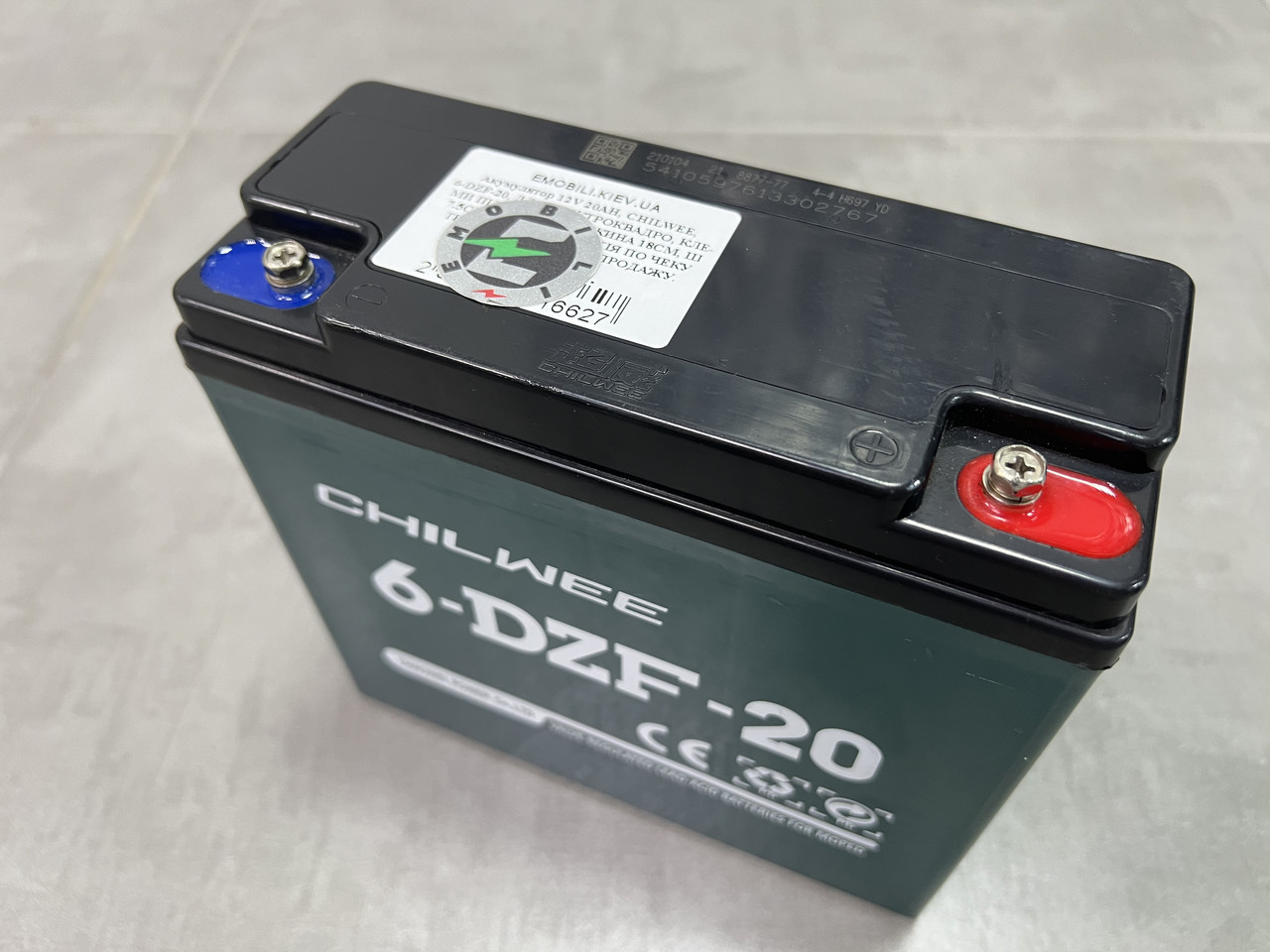 Акумулятор 12 V 20 AH, CHILWEE, 6-DZF-20, для електроквадроциклу, клеми під болти