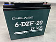 Акумулятор 12 V 20 AH, CHILWEE, 6-DZF-20, для електроквадроциклу, клеми під болти, фото 3