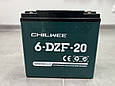 Акумулятор 12 V 20 AH, CHILWEE, 6-DZF-20, для електроквадроциклу, клеми під болти, фото 4