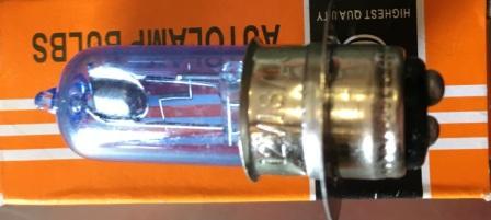 Лампа галоген  P15d-1 18/18w (1усик)
