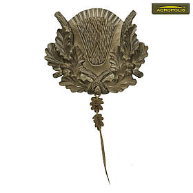 Дошка для трофеїв з полювання дерев'яна Acropolis ДТ-58 з натуральною шкірою та підвісами