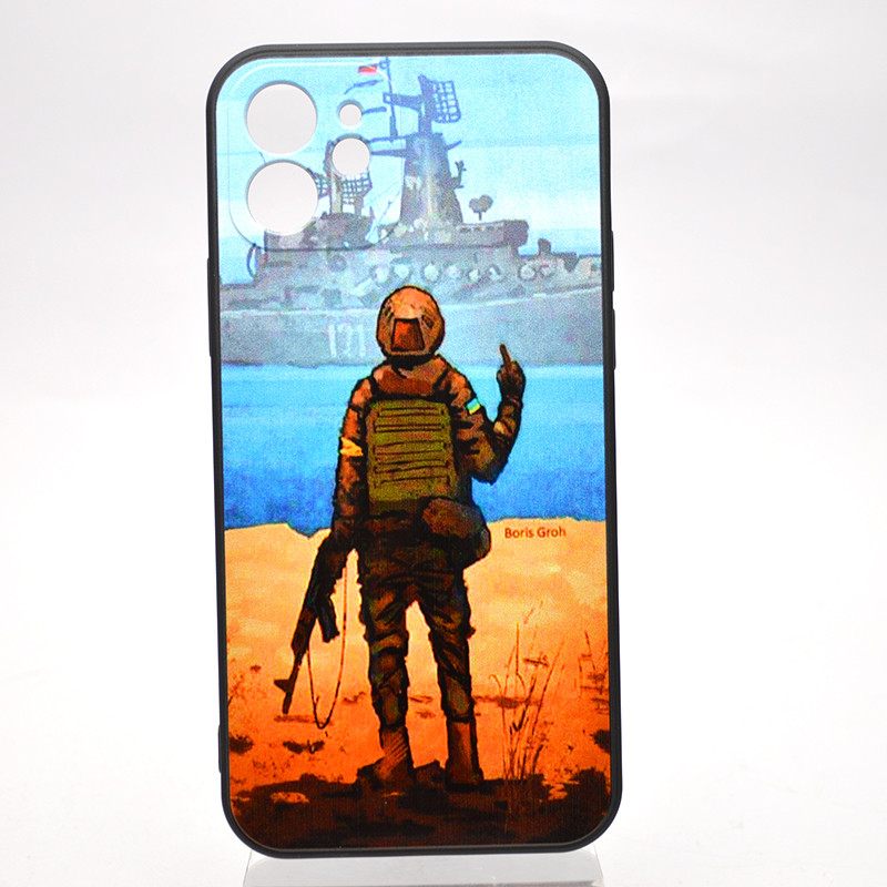 Чехол с принтом (Русский военный корабль) TPU Print Ukrainian Brand для iPhone 12, фото 1