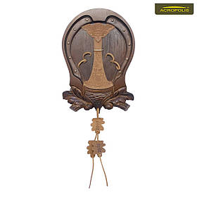 Декоративна дошка для трофеїв мисливця Acropolis ДТ-56 із натурального дерева зі шкірою