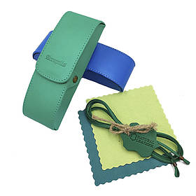 Футляр для окулярів із натуральної шкіри Acropolis F-50/46: преміум якість, 50х155х28 мм