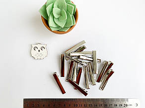 Заколка-крокодил (заготовка) пряма срібна, 4,6см