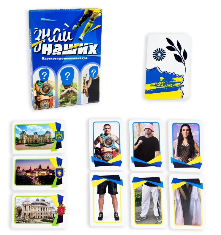 Настільна гра Strateg Знай наших розважальна патріотична українською мовою, 30434