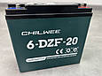 Акумулятор 12 V 20 AH, CHILWEE, 6-DZF-20, для електроквадроциклу, клеми під болти, фото 2