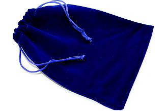 Подарунковий мішечок з оксамиту, розмір 10х12см(+-5мм), колір Синій, 1шт.