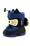 Дитячі зимові чоботи дутики на хлопчика Cat Alisa Line синій розміри 20-25, фото 2