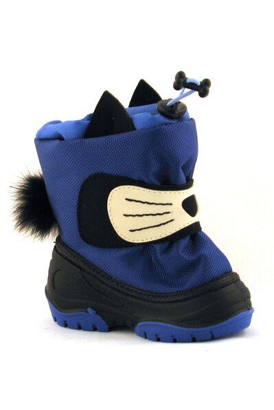 Дитячі зимові чоботи дутики на хлопчика Cat Alisa Line синій розміри 20-25