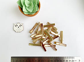 Заколка-крокодил (заготовка) пряма золота, 4,1см