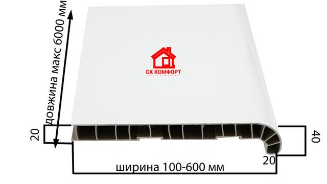 Характерики підвіконника Steinberg