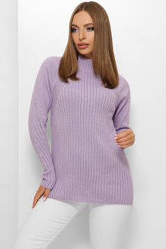 Жіночий теплий светр бузковий 44-50