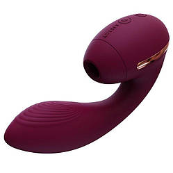 Вакуумний вібратор Kistoy Tina Mini Violet, вагінально-кліторальний, фото 2