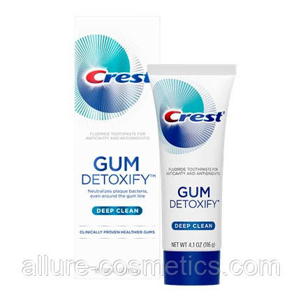 Зубная паста Глубокое очищение и детоксикация от микробов Crest Gum detoxify Toothpaste Deep clean 136гр - фото 3 - id-p1671630292