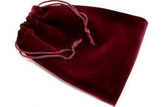 Подарунковий мішечок з оксамиту, розмір 10х12см(+-5мм), колір Бордовий, 1шт.