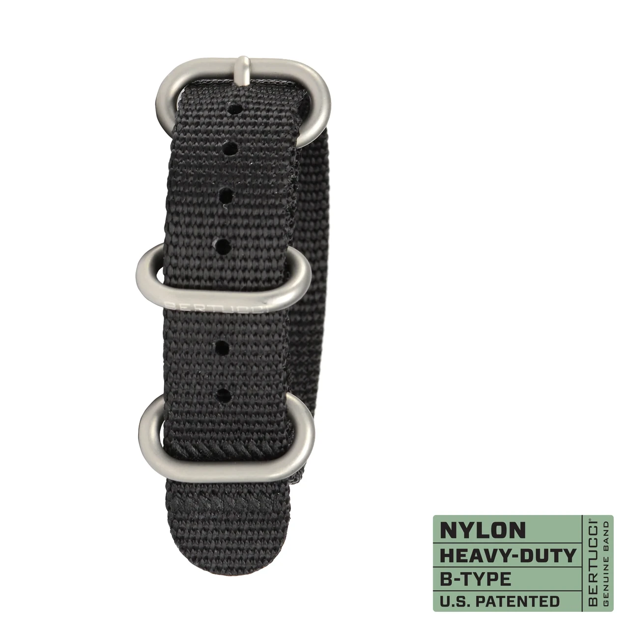 Ремінець нейлоновий bertucci #117 - Black w/ matte hardware, 5/8" - 17 mm size for M-1 & M-2 Cases, фото 1