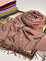 Кашемировый однотонный шарф палантин Cashmere