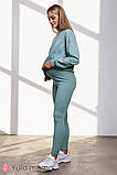 Лосини для вагітних з трикотажу рубчик BETTY полин, фото 3