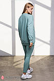 Лосини для вагітних з трикотажу рубчик BETTY полин, фото 5