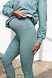 Лосини для вагітних з трикотажу рубчик BETTY полин, фото 7