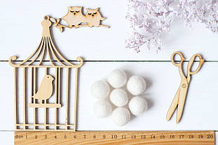 Вовняні кульки 1,5см №1 білі