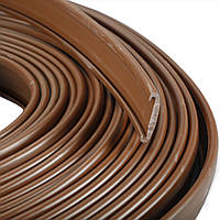 Полимерный поручень держатель для лестниц перил прочный из ПВХ 50*4 мм коричневого цвета
