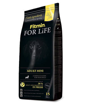 Fitmin For Life Adult Mini, 15 кг. Ронораціонний корм для дорослих собак малих порід 011339, фото 1
