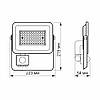 LED прожектор вуличний VIDEX F2e 50W 5000K з датчиком руху та освітлення 220V Білий (VL-F2e505W-S), фото 7