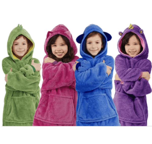 Подушка товстововка плед з рукавами Hugle Pets Hodie худі м'яке затишне для дітей 2 в 1
