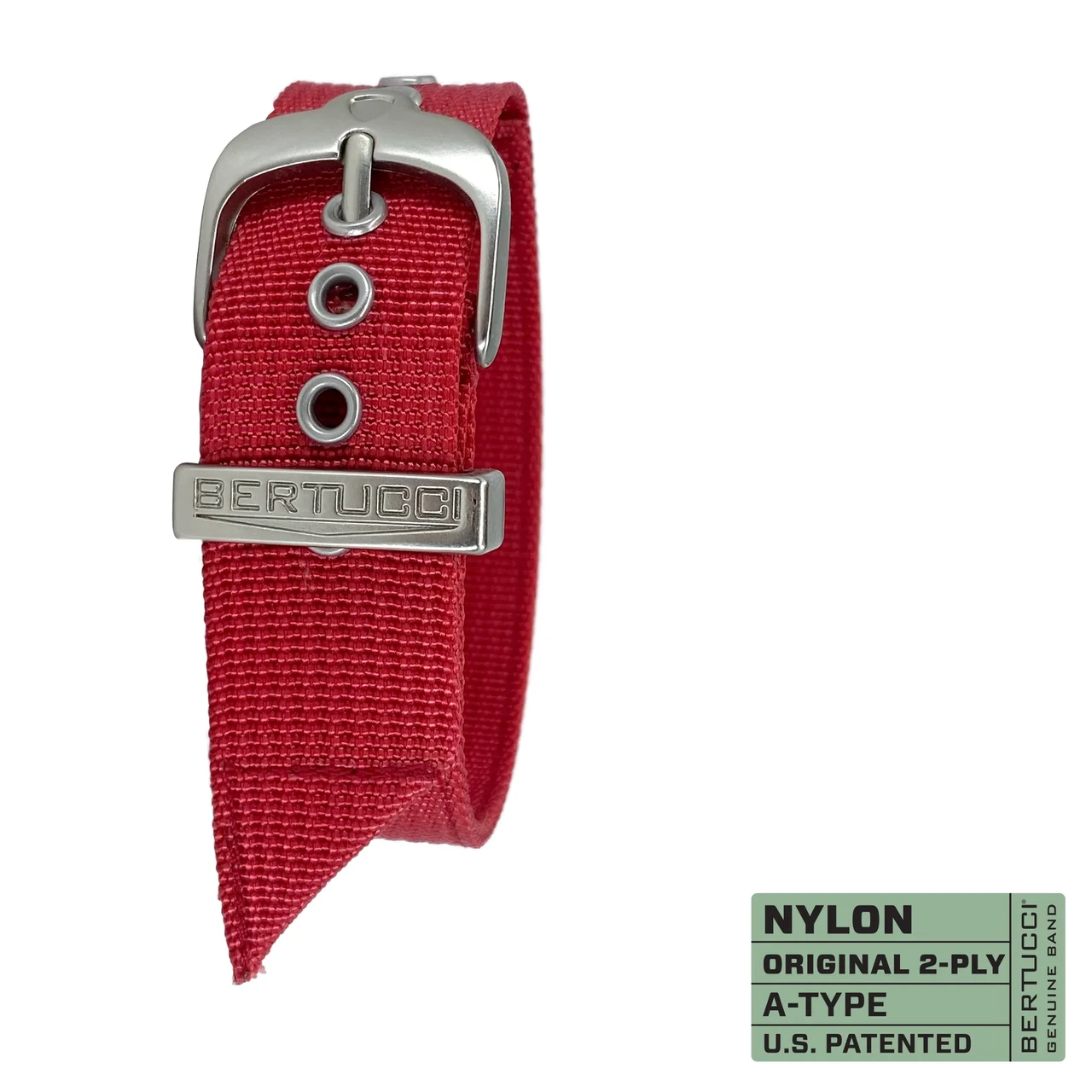 Ремінець нейлоновий bertucci #83 - Rosso Corsa Red w/ silvertone hardware, 7/8" - 22 mm size for A-2, A-3, A-6 & B-1 Cases Origina, фото 1