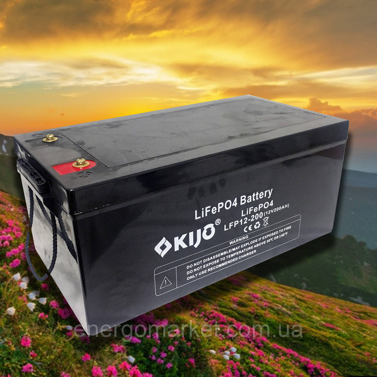 Акумуляторна батарея Kijo LiFePO4-12V200Ah (2,4 кВт*год 12В)