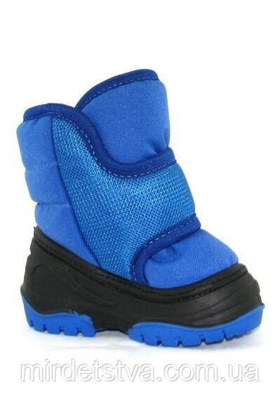 Дитячі зимові чоботи на овчині для хлопчика Olaf Alisa Line синій розміри 20-25